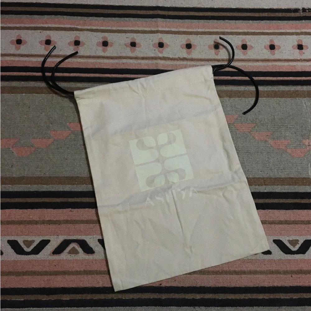 Ashya pink logo drawstring dustbag new